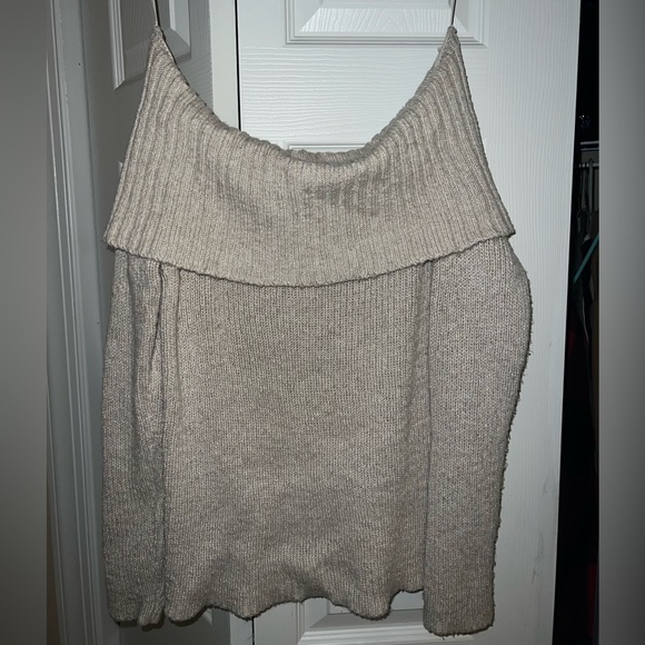 Hollister off shoulder sweater - cream/tan - Picture 1 of 3